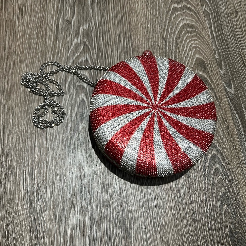 Red and White Clutch peppermint bag - Picture 7 of 7